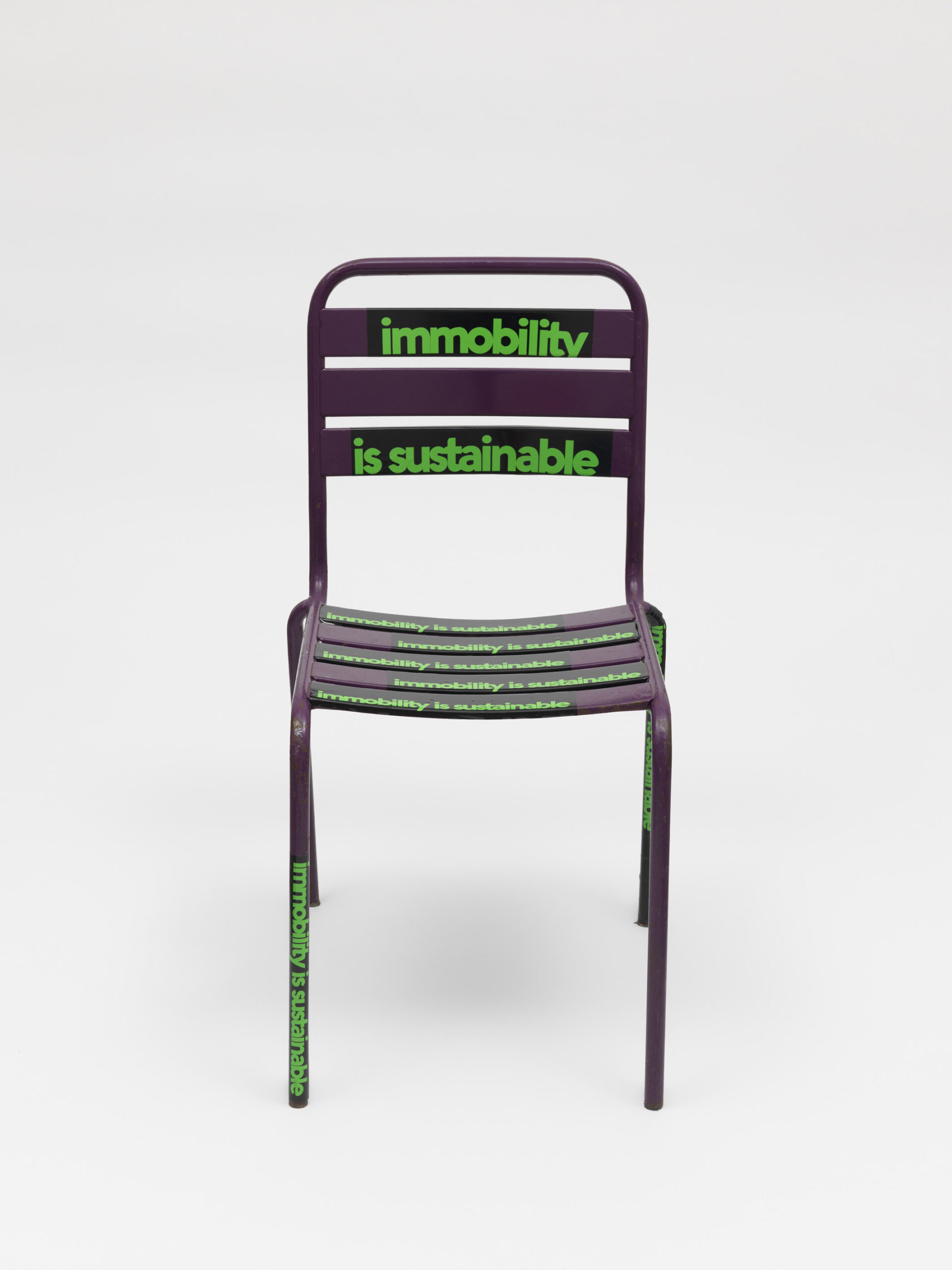 Product image: Purple Metallic Chair, modified by Finn & Evi, claim stickers, 2022 Athens, 4.6 tons