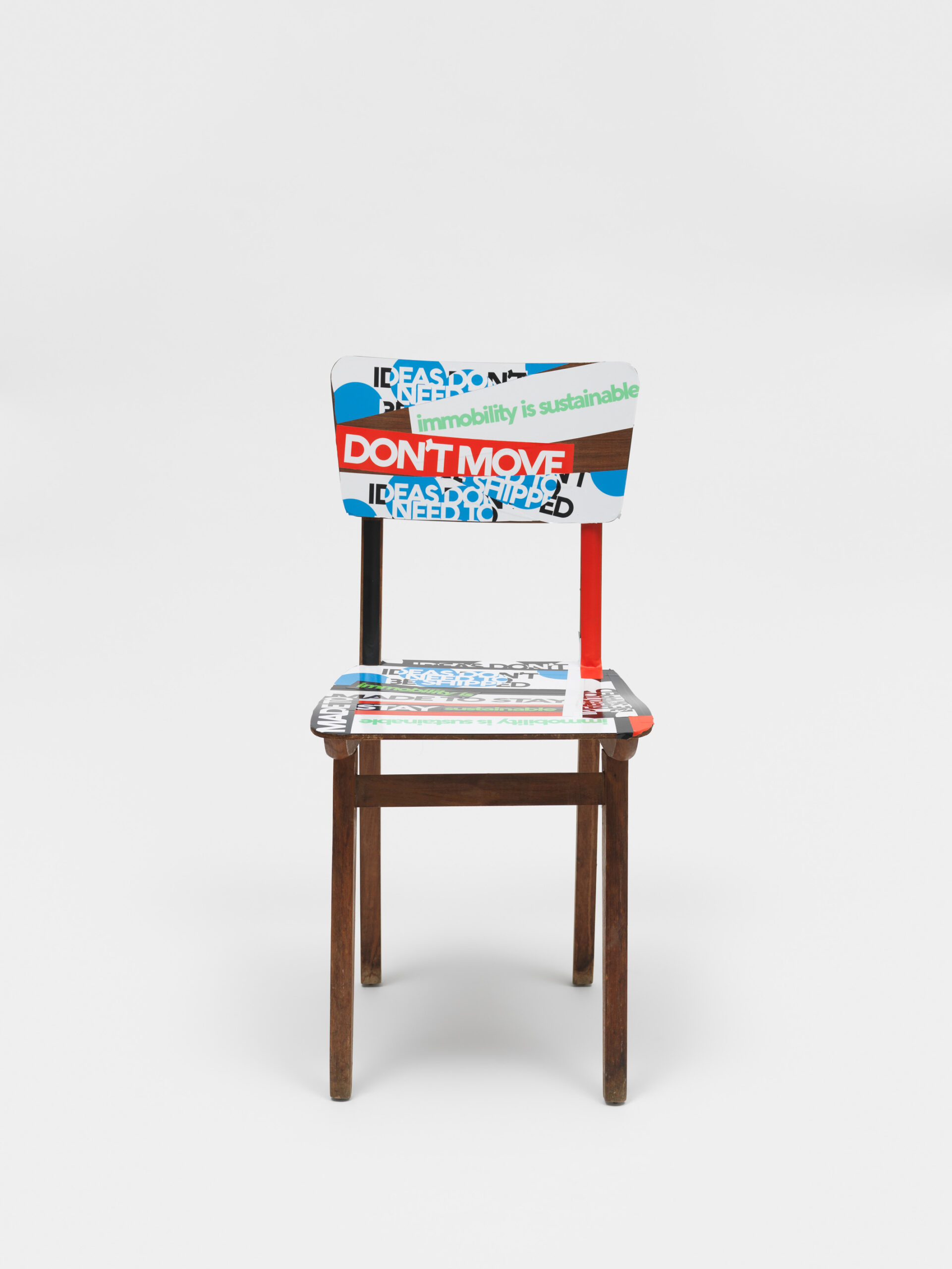 Product image: Formica Chair, modified by Finn, claim stickers, 2022 Athens, 4.6 tons