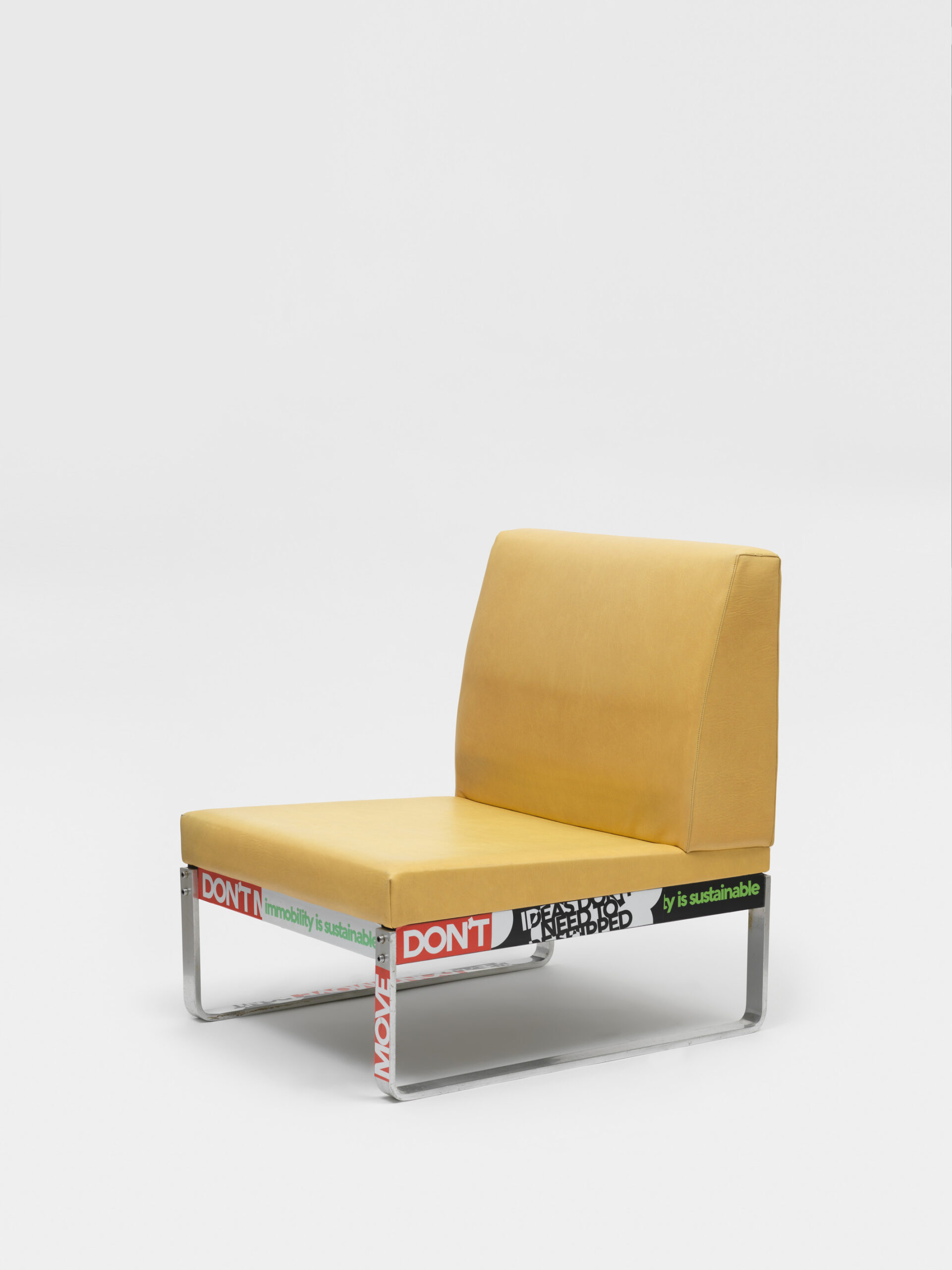 Product image: Tsaousoglou Chair, modified by Vasso & Evi, claim stickers, 2022 Athens, 4.6 tons